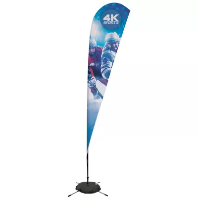 11.5' Streamline Teardrop Sail Sign Flag, 1-Sided, Scissor