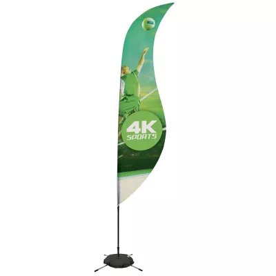 13' Streamline Sabre Sail Sign Flag, 1-Sided, Scissor Base
