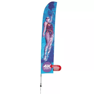 17' Streamline Blade Sail Sign Flag, 2-Sided, Ground Spike
