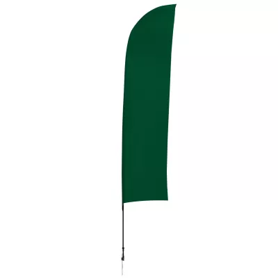 13' Solid-Color Blade Sail Sign Flag, 1-Sided, Ground Spike