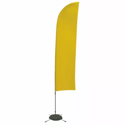 13' Solid-Color Blade Sail Sign Flag, 1-Sided, Scissor Base