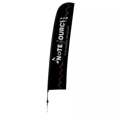 17' Elite Blade Nylon Sail Sign Flag, 1-Sided, Ground Spike
