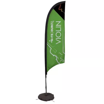 7' Elite Razor Nylon Sail Sign Flag, 1-Sided, Scissor Base