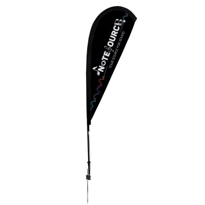 6' Elite Teardrop Nylon Sail Sign Flag, 1-Sided, Spike