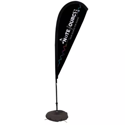 6' Elite Teardrop Nylon Sail Sign Flag, 1-Sided, Scissor