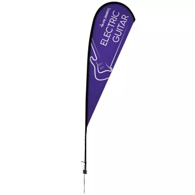 11.5' Elite Teardrop Nylon Sail Sign Flag, 1-Sided, Spike