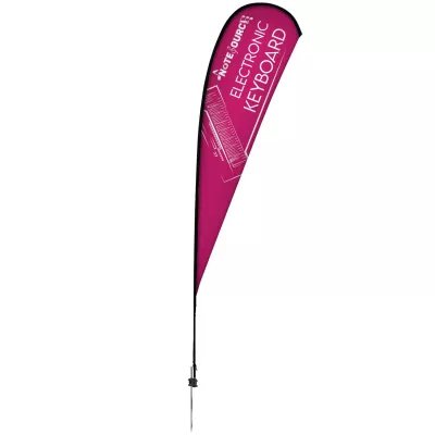 15' Elite Teardrop Nylon Sail Sign Flag, 1-Sided, Spike