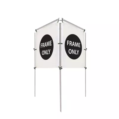 4'W x 5'H In-Ground Banner Hardware - V-Shape
