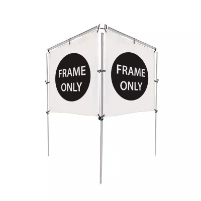 6'W x 5'H In-Ground Banner Hardware - V-Shape Banner