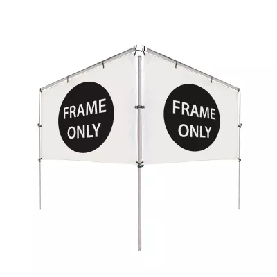 10'W x 5'H In-Ground Banner Hardware - V-Shape Banner