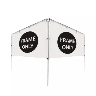12'W x 5'H In-Ground Banner Hardware - V-Shape Banner