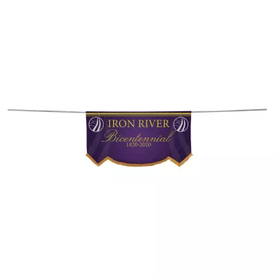 3' x 6' Parade Banner Scallop Bottom Kit w/Gold Fringe