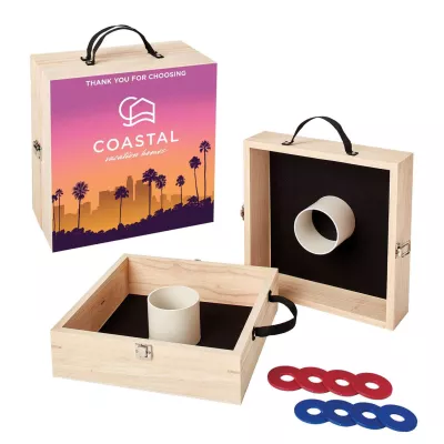 Washer Toss Game Single-Sided, 4 Red & 4 Royal Washers