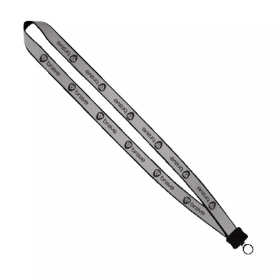 3/4" Reflective Lanyard with Plastic Clamshell & O-Ring