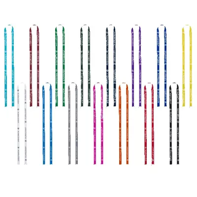 IMPORT Rush 1/2" Polyester 2-Ended Lanyard with Dual Sewn Silver Metal Split-Ring