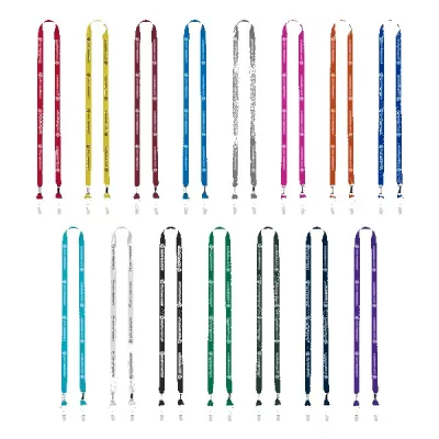 IMPORT Rush 5/8" Polyester 2-Ended Lanyard with Dual Silver Crimps & Split-Rings