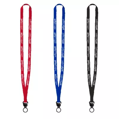 Evolution12 - 1/2" Polyester Welded Lanyard with Trapezoid and Plastic O-Ring