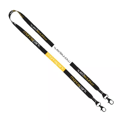 1/2" Double Ended Dye-Sublimated Lanyard with Metal Crimp and Metal Lobster