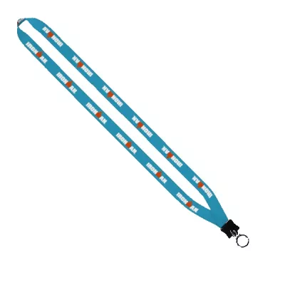 1/2" Dye-Sublimated Lanyard with Plastic Clamshell and Plastic O-Ring