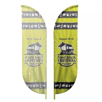 IMPORT 15' Single Sided Blade Flag with Ground Spike