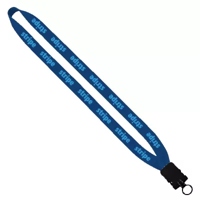 3/4" Cotton Lanyard with Plastic Snap-Buckle Release & O-Ring