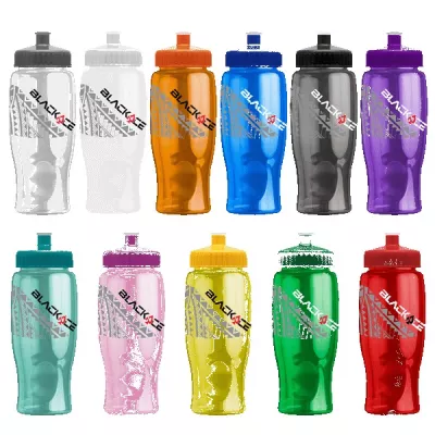Rotation 27oz Transparent Contour Bottle w/Push-Pull Lid