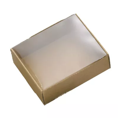 6" x 7" Cardboard Box with Clear Lid