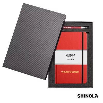 Shinola® HardCover Journal/Clicker Pen Gift Set - (M)