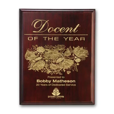 Laser Engraved Plaq - Mahogany