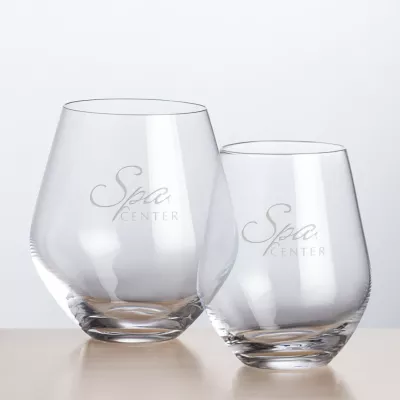Reina Stemless Wine - Deep Etch