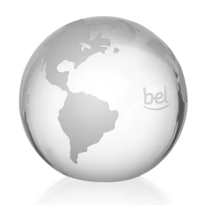 Globe with Frosted Land - Clear