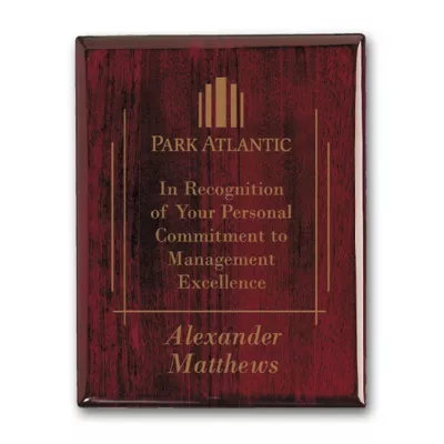 Laser Engraved Plaq - Rosewood