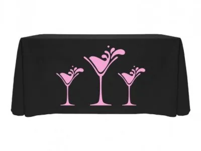 Lacoste Knit Throw Style Table Covers - 4' - One Color Imprint