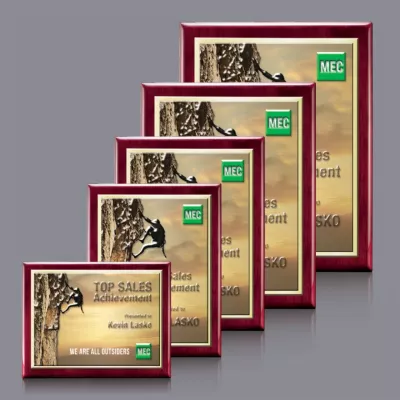 Oakleigh VividPrint™ 3D Plaque - Rosewood/Gold