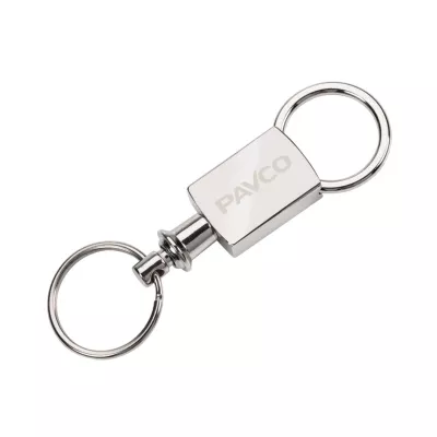 Pull Apart Keyring - Satin Silver