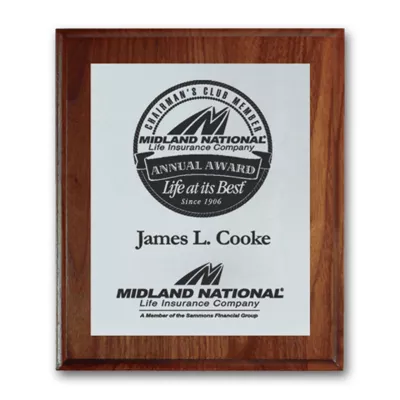 Screenprint Aluminum - Walnut/Cove Edge