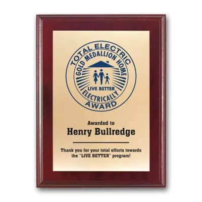 Screenprint Brass - Mahogany
