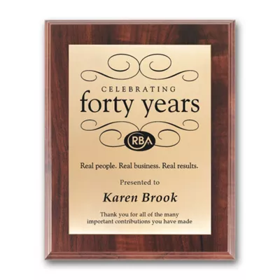 Screenprint Brass - Walnut Finish