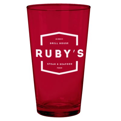 CATHEDRAL GLASS PINT RUBY