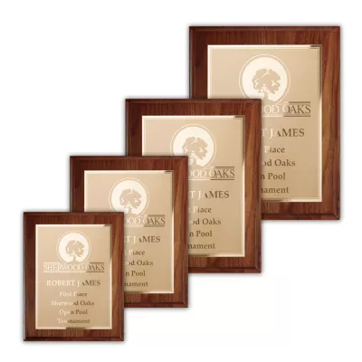 Etch/Frosted Plaq - Walnut Cove Edge/Gold
