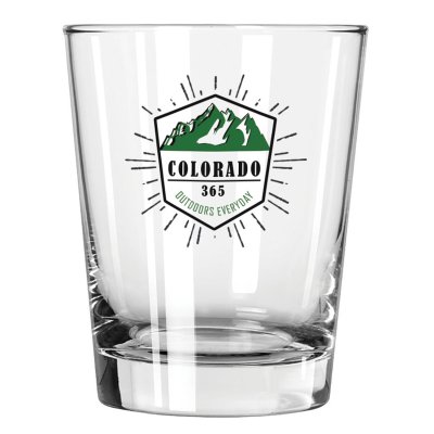 CLEAR GLASS DOUBLE OLD FASHIONED TUMBLER