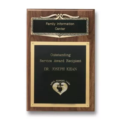 Frame Plaque - Antique Bronze/Walnut