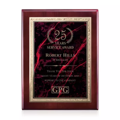 Gemstone Rosewood Plaque - Rosewood/Garnetine