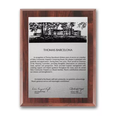 Etch/Oxidized Plaq - Walnut Finish