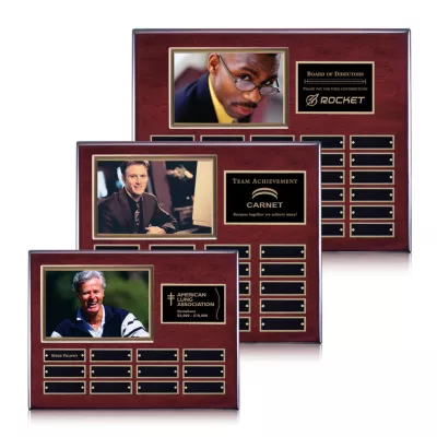 Photo (Horiz) P/Plaque - Rosewood/Gold