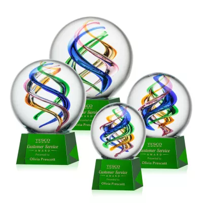 Galileo Award on Robson Base - Green