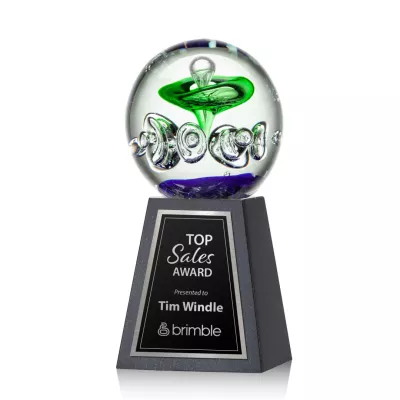 Aquarius Award on Tall Marble Base