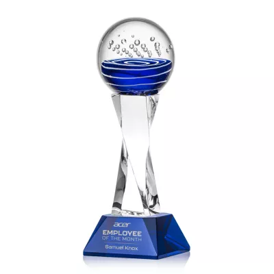 Tranquility Award on Langport Base - Blue