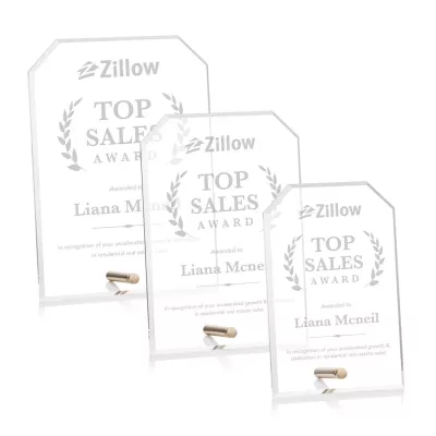 Polaris Clipped Rectangle Award - Gold