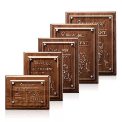 Caledon Plaque - Walnut/Silver